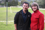 Lin and a CASC teacher Lin and a CASC teacher