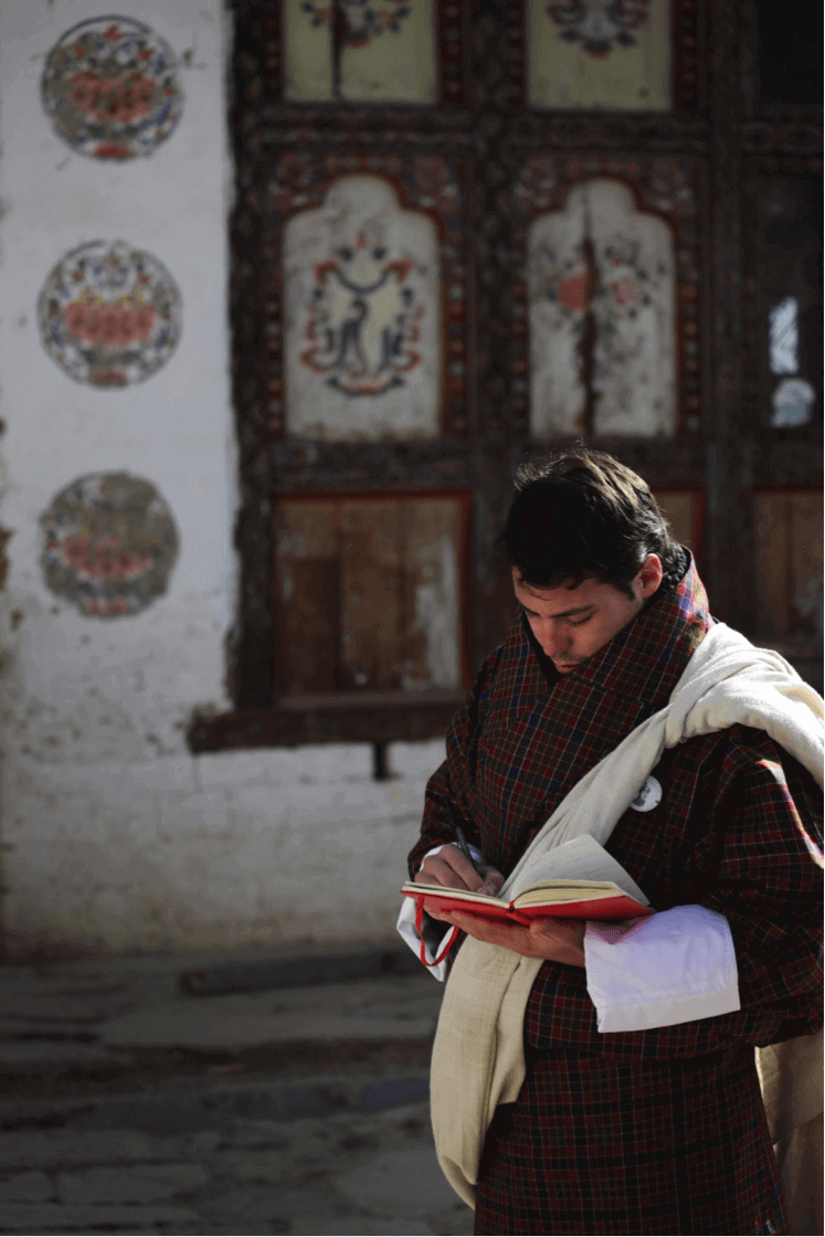 Bhutan - the Gho and Scarf. Photo by Lindsay Clark