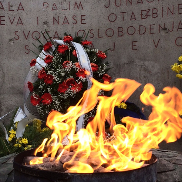 Sarajevo's eternal flame. Photo by Breanna Reynolds