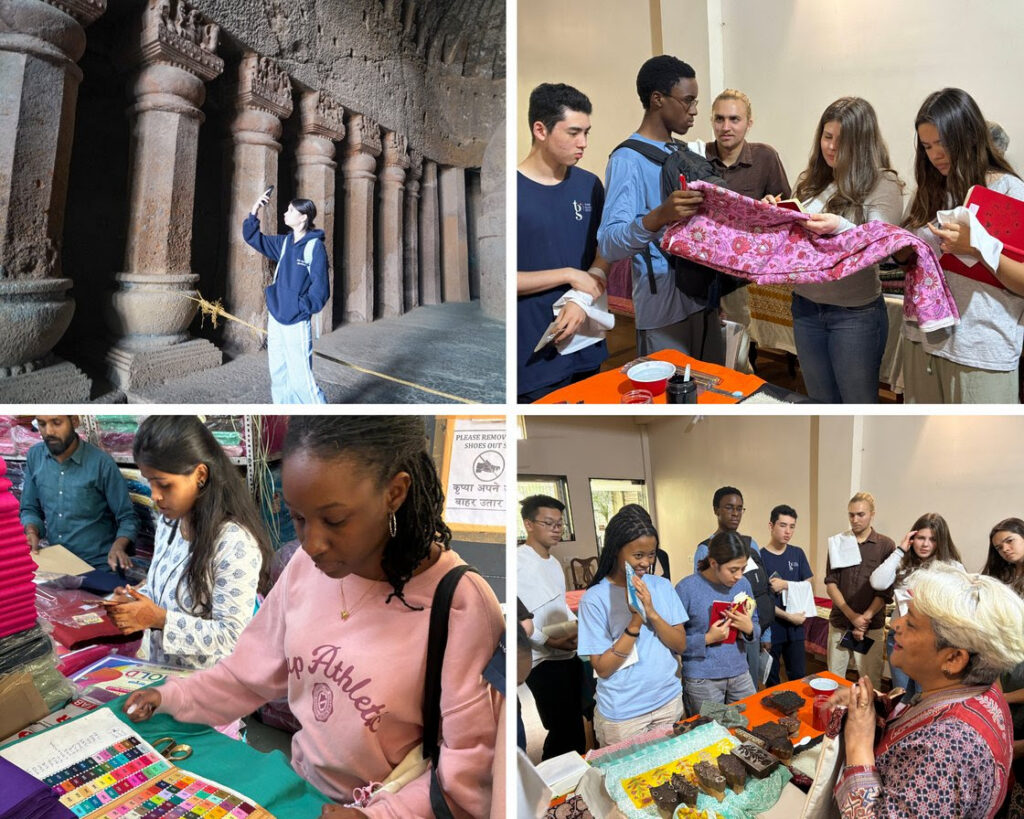 Our Satika Sutra module explored cultural identity through traditional Indian garments while mastering textile techniques like block-printing and tie-dyeing.